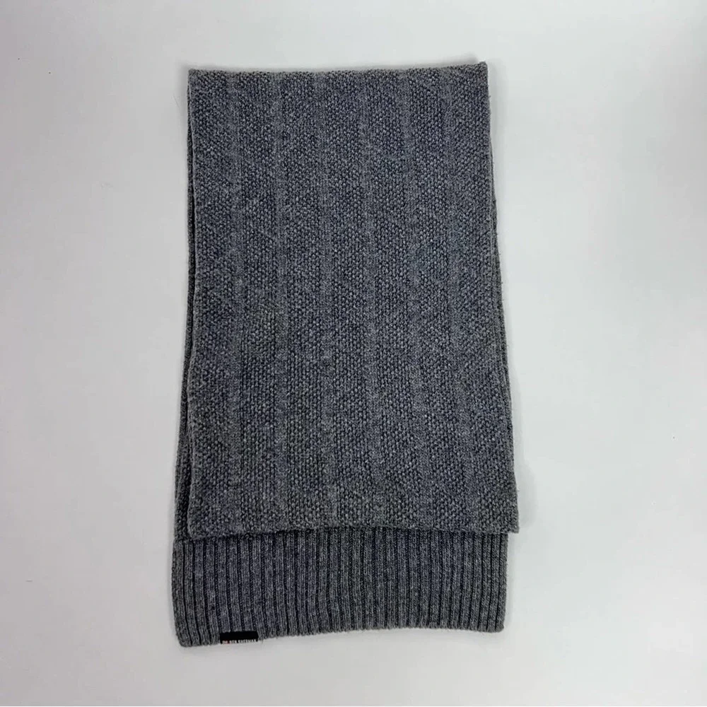 Men’s Ben Sherman Cable Knit Gray Scarf